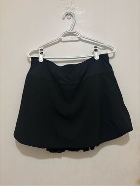 Baleaf Black High-Waisted Pleated Tennis Skort with Built-In Shorts | XL